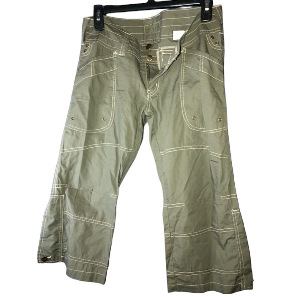 Vintage Low Rise Capri - Army Green - Size 7